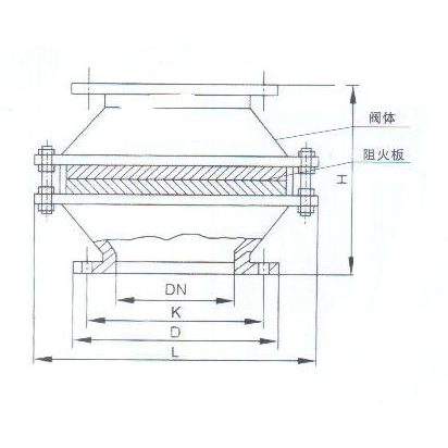 儲罐阻火器結(jié)構(gòu)圖